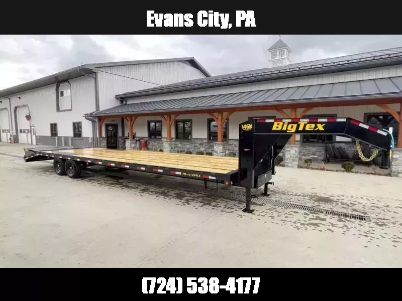 2026 Big Tex Trailers 14GN 102x40' HD Gooseneck Beavertail Deckover Trailer 15900# GVW * FULL WIDTH RAMPS * 12" PIERCED I-BEAM FRAME * DUAL JACKS * TOOLBOX 1762385986