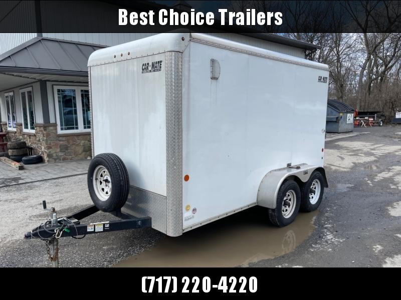 USED 2018 Car Mate 6x12' Tandem Axle Enclosed Cargo Trailer 7000# GVW * PLYWOOD WALLS AND FLOOR * DEXTER TORSION AXLES * 1PC ALUMINUM ROOF * GALVANISED HARDWARE * 12" O.C. FLOOR USED 2018 Car Mate 6x12' Tandem Axle Enclosed Cargo Trailer 7000# GVW * PLYWOOD WALLS AND FLOOR * DEXTER TORSION AXLES * 1PC ALUMINUM ROOF * GALVANISED HARDWARE * 12" O.C. FLOOR