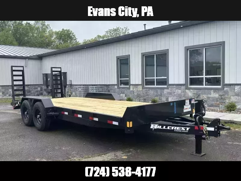 2025 Hillcrest Trailers 7x20 Equipment Trailer 14000 GVW * HD RAMPS * D-RINGS/STAKE POCKETS * ADJUSTABLE COUPLER * 12K JACK * CHARCOAL POWDER COAT 1761766910
