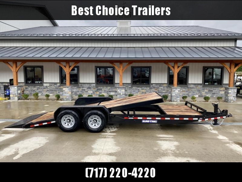 USED 2018 Sure-Trac 7x22' Gravity Tilt Equipment Trailer 14000# GVW * SPLIT DECK 18+4' * 12K JACK * DROP AXLES/LOW LOAD ANGLE * RUBRAIL/STAKE POCKETS/D-RINGS * HD FENDERS * ADJUSTABLE CAST COUPLER * SPARE MOUNT USED 2018 Sure-Trac 7x22' Gravity Tilt Equipment Trailer 14000# GVW * SPLIT DECK 18+4' * 12K JACK * DROP AXLES/LOW LOAD ANGLE * RUBRAIL/STAKE POCKETS/D-RINGS * HD FENDERS * ADJUSTABLE CAST COUPLER * SPARE MOUNT