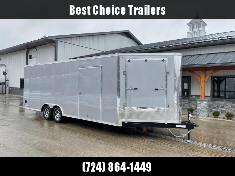 2021 Sure-Trac 8.5x22' Enclosed Car Trailer 9900# GVW * SILVER EXTERIOR * 5' EXTENDED NOSE * FRONT RAMP * 7' INSIDE HEIGHT * ESCAPE HATCH * TORSION AXLES * 7K DROP LEG JACK * SCREWLESS * 48" DOOR * ALUMINUM WHEELS 2021 Sure-Trac 8.5x22' Enclosed Car Trailer 9900# GVW * SILVER EXTERIOR * 5' EXTENDED NOSE * FRONT RAMP * 7' INSIDE HEIGHT * ESCAPE HATCH * TORSION AXLES * 7K DROP LEG JACK * SCREWLESS * 48" DOOR * ALUMINUM WHEELS