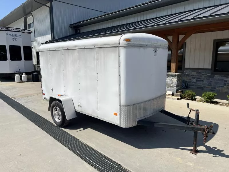 USED J&L 5x10 ENCLOSED CARGO TRAILER 2990# GVW * 5' INTERIOR HEIGHT * D-RINGS * 