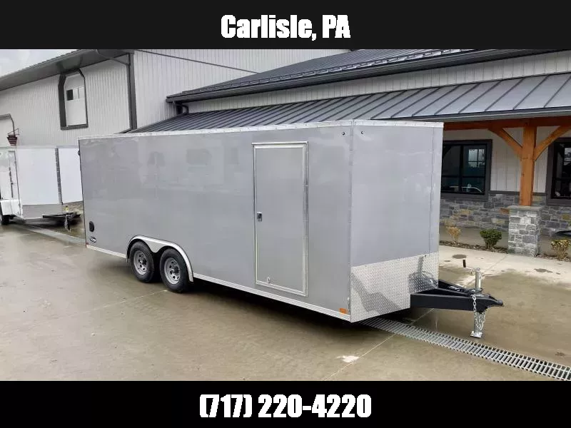 2026 ITI Cargo 8.5x24' Enclosed Car Hauler Trailer 9900# GVW * SCREWLESS EXTERIOR * SILVER EXTERIOR * 7' HEIGHT * 5200# AXLES * RV DOOR * 1 PC ROOF * TRIPLE TUBE TONGUE * TUBE STUDS * TRUCKBED LINER ON TONGUE AND SILLS 1763745896