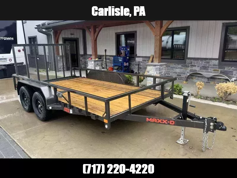 2026 Maxxd 7x16' U3X Utility Landscape Trailer 7000# GVW * ADJUSTABLE COUPLER * DROP LEG JACK * SEALED HARNESS * 2" TUBE TOPRAIL * 1' DOVE * LAY FLAT/TUBE GATE W/SPRING ASSIST * DOUBLE BROKE FENDERS * TRIPLE TUBE TONGUE * SLIPPER SUSP * GREY + PRIMER 1766198174