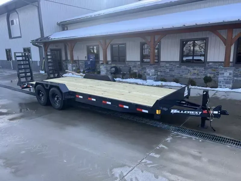 2026 Hillcrest Trailers 7x18 Equipment Trailer 14000 GVW * HD RAMPS * D-RINGS/STAKE POCKETS * ADJUSTABLE COUPLER * 12K JACK * CHARCOAL POWDER COAT