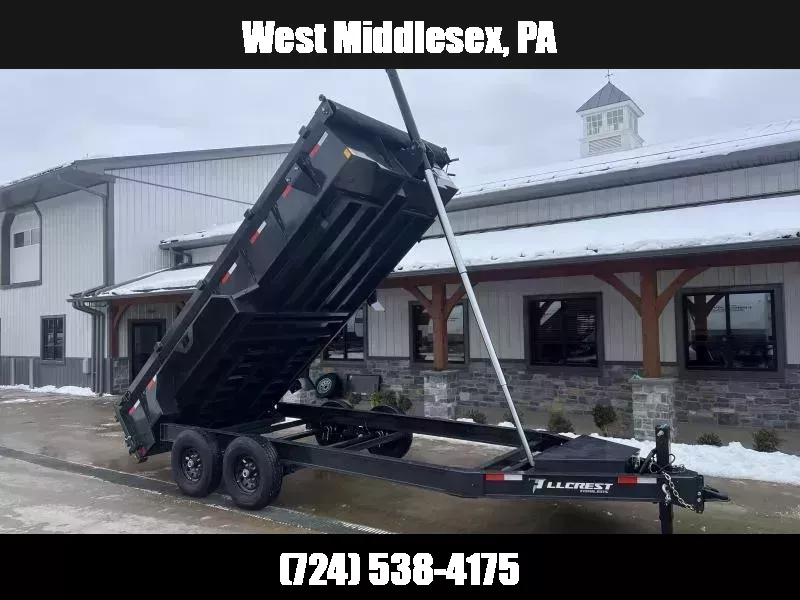 2026 Hillcrest Trailers 7x16' Dump Trailer 14000 GVW * 12-TON TELESCOPIC HOIST * OVERSIZE TOOLBOX * I-BEAM FRAME * 7GA FLOOR * DELUXE TARP KIT * HD TOP RAIL * HD ADJUSTABLE COUPLER * REAR STAB JACKS * 12" O.C. C/M 1762979415