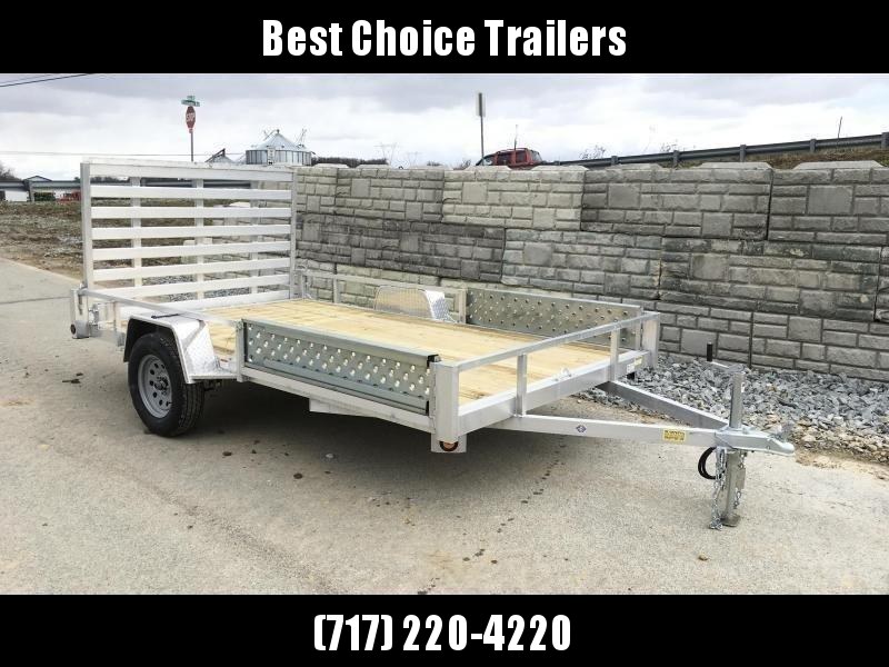 2022 QSA 7x12' Aluminum ATV Utility Landscape Trailer 2990# GVW * ATV RAMPS * STANDARD MODEL * TUBE FRAME AND TONGUE * SPARE MOUNT * TIE DOWNS * 4' FOLD IN GATE * LED'S * FENDER GUSSETS * 3500# AXLE * 15" TIRES * TUBE TOP RAIL * CLEARANCE 2022 QSA 7x12' Aluminum ATV Utility Landscape Trailer 2990# GVW * ATV RAMPS * STANDARD MODEL * TUBE FRAME AND TONGUE * SPARE MOUNT * TIE DOWNS * 4' FOLD IN GATE * LED'S * FENDER GUSSETS * 3500# AXLE * 15" TIRES * TUBE TOP RAIL * CLEARANCE