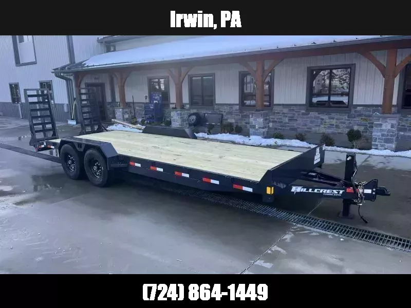 2026 Hillcrest Trailers 7x18 Equipment Trailer 14000 GVW * HD RAMPS * D-RINGS/STAKE POCKETS * ADJUSTABLE COUPLER * 12K JACK * CHARCOAL POWDER COAT 1754447414