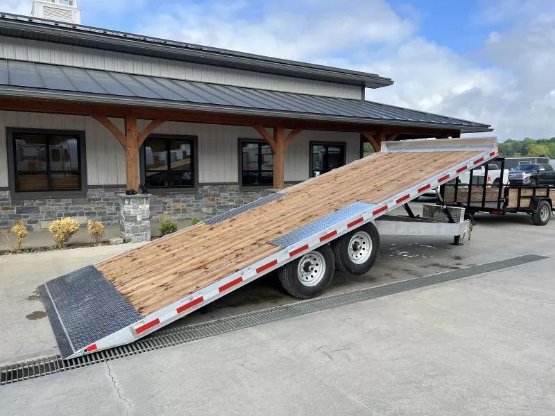 2026 Nordtek 102x22' Aluminum Power Tilt Deckover Trailer 16000# GVW * 8000# AXLES * DUAL PISTON * ALUMINUM TOOLBOX & WHEELS * 12K JACK * WINCH PLATE