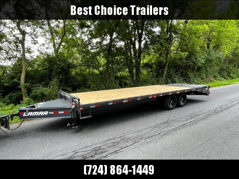 2022 Lamar Trailers 102x25' HD Beavertail Deckover Trailer 14000# GVW * 8000# AXLES * 14-PLY RUBBER * 3 3/8" BRAKES * 12" I-BEAM * FULL WIDTH RAMPS * OVERSIZE FRONT TOOLBOX * DUAL JACKS * CHARCOAL 2022 Lamar Trailers 102x25' HD Beavertail Deckover Trailer 14000# GVW * 8000# AXLES * 14-PLY RUBBER * 3 3/8" BRAKES * 12" I-BEAM * FULL WIDTH RAMPS * OVERSIZE FRONT TOOLBOX * DUAL JACKS * CHARCOAL