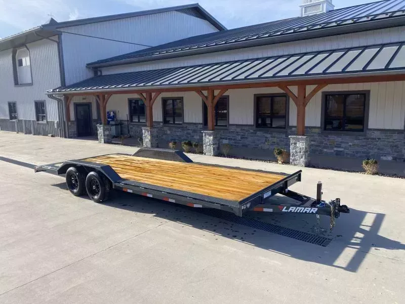 2026 Lamar 102x22' Buggy Car Hauler Trailer 9990# GVW * 102" DECK * DRIVE OVER FENDERS * CHARCOAL POWDERCOATING * 7K DROP LEG JACK * ADJUSTABLE COUPLER * RUBRAIL
