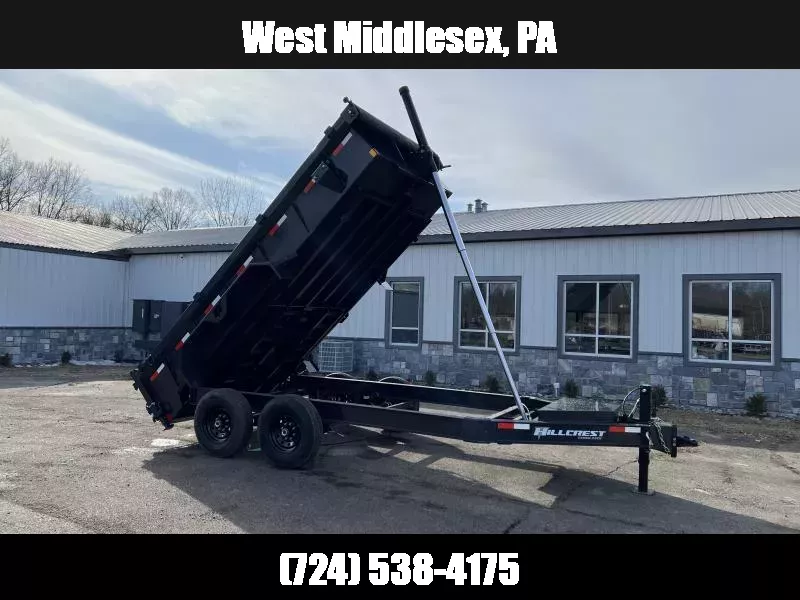 2026 Hillcrest Trailers 7x14' Dump Trailer 14000 GVW * 12-TON TELESCOPIC HOIST * OVERSIZE TOOLBOX * I-BEAM FRAME * 7GA FLOOR * DELUXE TARP KIT * HD TOP RAIL * HD ADJUSTABLE COUPLER * REAR STAB JACKS * 12" O.C. C/M 1750961146