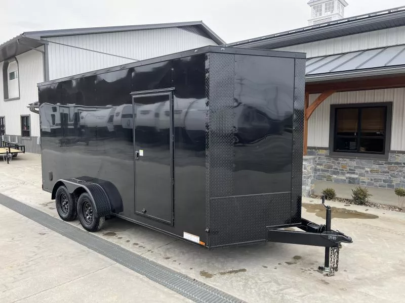 2026 Xtreme Cargo 7x16 Enclosed Cargo Trailer 7000# GVW * 6" TUBE FRAME * 7' HEIGHT UTV PKG * 16" O.C. FLOOR AND WALLS * BLACK BLACKOUT EXTERIOR * .080 POLYCOR SEMI-SCREWLESS * RV DOOR * PLYWOOD WALLS AND FLOOR * TUBE STUDS