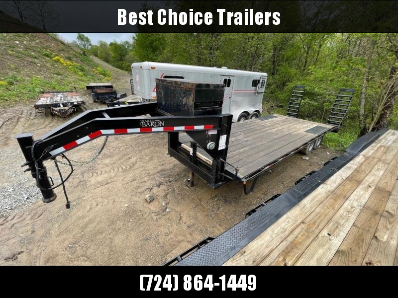 USED 2018 Quality 102x24' Gooseneck Beavertail Deckover Trailer 14000# GVW USED 2018 Quality 102x24' Gooseneck Beavertail Deckover Trailer 14000# GVW
