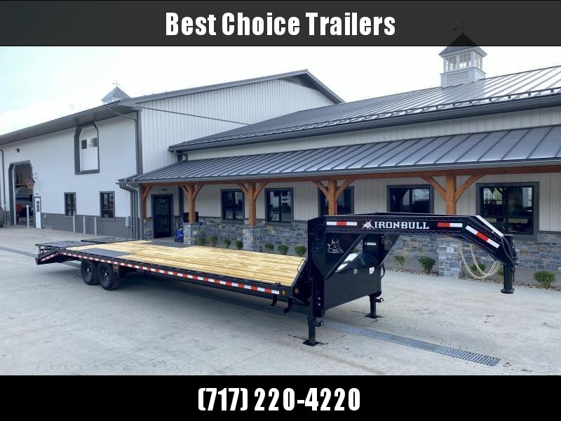 2022 Ironbull 102x32' Gooseneck Deckover 14000# GVW * FULL WIDTH RAMPAGE RAMPS * I-BEAM FRAME * RUBRAIL/STAKE POCKETS/PIPE SPOOLS/D-RINGS * DUAL JACKS * FULL TOOLBOX * TUBE SIDE RAIL * DEXTER'S * IRONCLAD WARRANTY 2022 Ironbull 102x32' Gooseneck Deckover 14000# GVW * FULL WIDTH RAMPAGE RAMPS * I-BEAM FRAME * RUBRAIL/STAKE POCKETS/PIPE SPOOLS/D-RINGS * DUAL JACKS * FULL TOOLBOX * TUBE SIDE RAIL * DEXTER'S * IRONCLAD WARRANTY