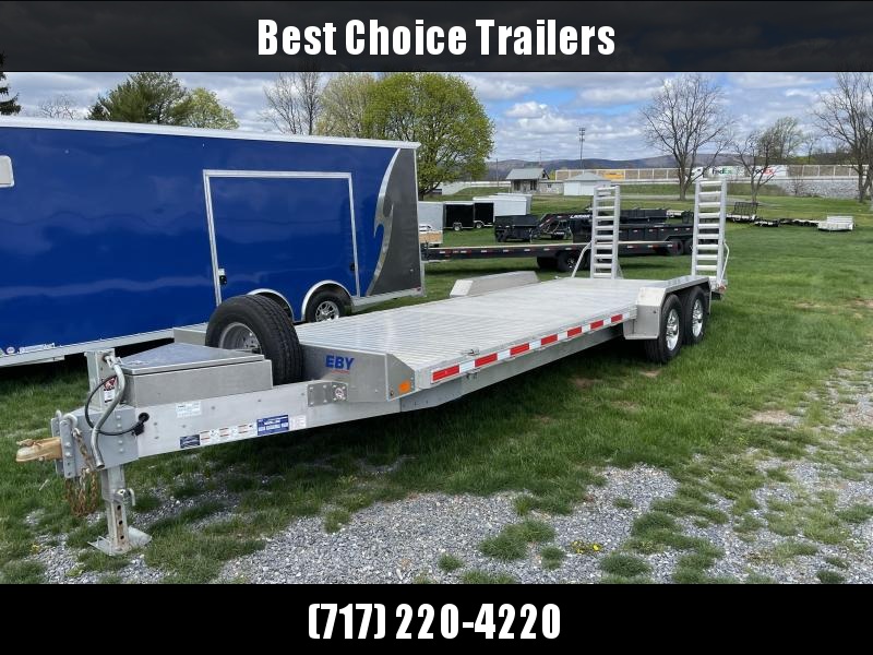 USED 2020 EBY 7x24' Equipment Trailer 14000# GVW * TORSION * EXTRUDED ALUMINUM FLOOR * HD FRAME * TOOLBOX * SPARE TIRE * STAND UP RAMPS USED 2020 EBY 7x24' Equipment Trailer 14000# GVW * TORSION * EXTRUDED ALUMINUM FLOOR * HD FRAME * TOOLBOX * SPARE TIRE * STAND UP RAMPS