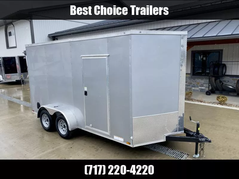 2026 Xtreme Cargo 7x12 Enclosed Cargo Trailer 7000# GVW * 7' HEIGHT UTV PKG * 16" O.C. FLOOR AND WALLS * SILVER EXTERIOR * .080 POLYCOR SEMI-SCREWLESS * RV DOOR * PLYWOOD WALLS AND FLOOR * TUBE STUDS