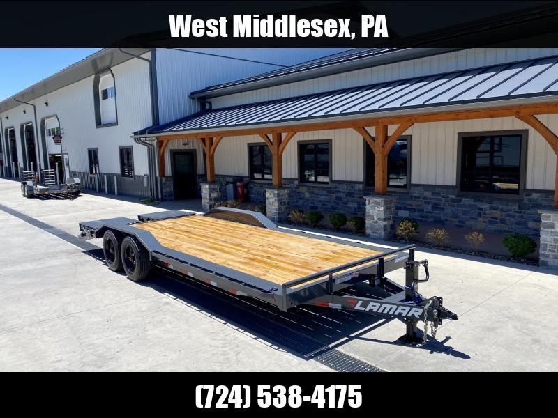 2025 Lamar 102x22' Equipment Trailer 16000# GVW * FULL WIDTH RAMPS * CHARCOAL * 102" DECK * DRIVE OVER FENDERS * CHARCOAL * 8K AXLES * 17.5" RUBBER * OIL BATH HUBS 1750183918