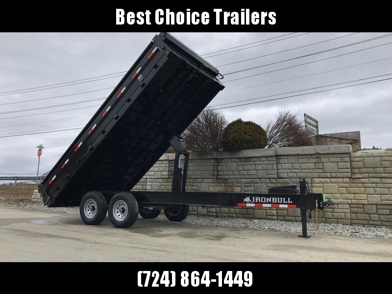 2022 Ironbull 8x14' Deckover Dump Trailer 14000# GVW * TARP KIT * 10" I-BEAM FRAME * BED RUNNERS * 12K JACK * FOLD DOWN SIDES * OVERSIZE 5x20 SCISSOR * INTGRATED KEYWAY/10GA WALLS * DEXTER'S * IRONCLAD WARRANTY 2022 Ironbull 8x14' Deckover Dump Trailer 14000# GVW * TARP KIT * 10" I-BEAM FRAME * BED RUNNERS * 12K JACK * FOLD DOWN SIDES * OVERSIZE 5x20 SCISSOR * INTGRATED KEYWAY/10GA WALLS * DEXTER'S * IRONCLAD WARRANTY
