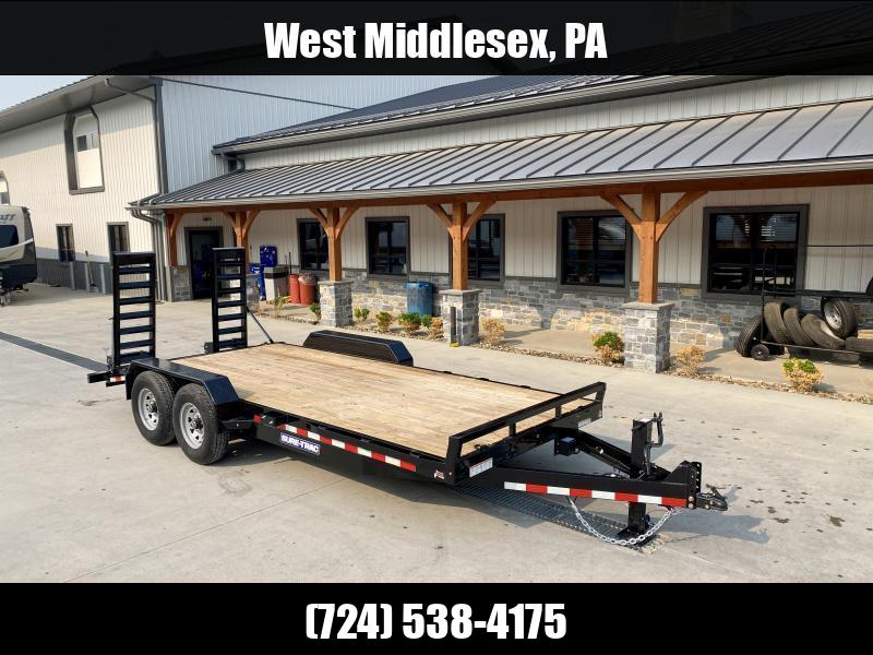 2025 Sure-Trac 7x18' Equipment Trailer 14000# GVW * 12K JACK * 4" CHANNEL RAMPS w/ SPRING ASSIST * RUBRAIL/STAKE POCKETS/D-RINGS * HD FENDERS * ADJUSTABLE CAST COUPLER * SPARE MOUNT * SEALED HARNESS 1750184056