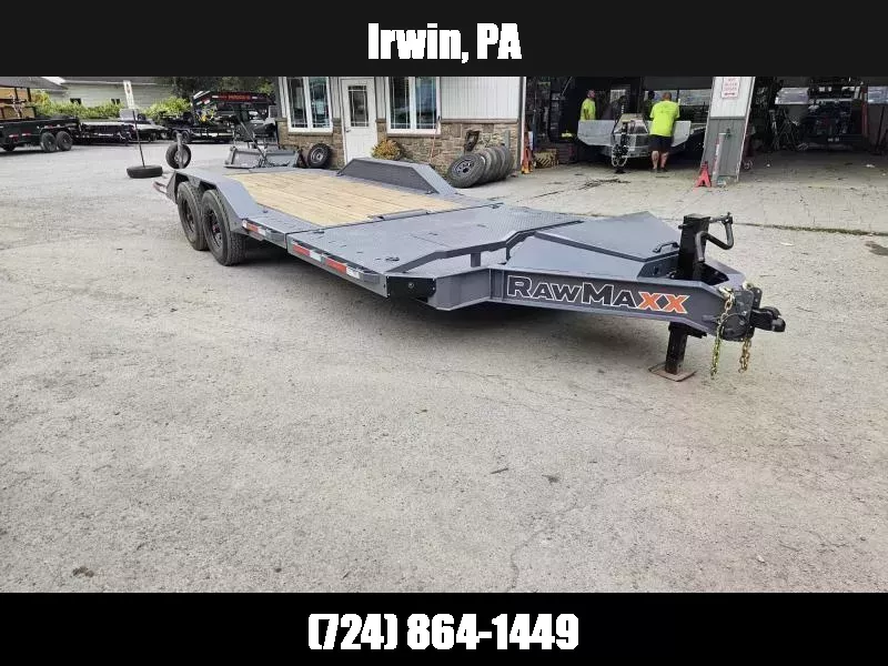 2026 RawMaxx 102x22' Gravity Tilt Equipment Trailer 16000# * 8000# AXLES * 102" DECK/DRIVE OVER'S * 16+6 SPLIT DECK * 8" I-BEAM FRAME * HYDRAULIC CONTROL VALVE * TORSION SUSPENSION * TOOLBOX * WINCH PLATE+ROLLER * DEXTER'S * RUBRAIL/POCKETS/D-RING/X-TRACK 1760642691