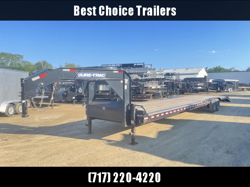 USED 2021 Sure-Trac 102x40' Gooseneck Car Hauler Equipment Trailer 12000# GVW * HEAVY FRAMING * 8000# AXLES * 8' SLIDE OUT PUNCH PLATE RAMPS * 102" DECK * DRIVE OVER FENDERS * BUGGY HAULER * DUAL JACKS * FRONT TOOLBOX * RUBRAIL/STAKE POCKETS/D-RINGS USED 2021 Sure-Trac 102x40' Gooseneck Car Hauler Equipment Trailer 12000# GVW * HEAVY FRAMING * 8000# AXLES * 8' SLIDE OUT PUNCH PLATE RAMPS * 102" DECK * DRIVE OVER FENDERS * BUGGY HAULER * DUAL JACKS * FRONT TOOLBOX * RUBRAIL/STAKE POCKETS/D-RINGS