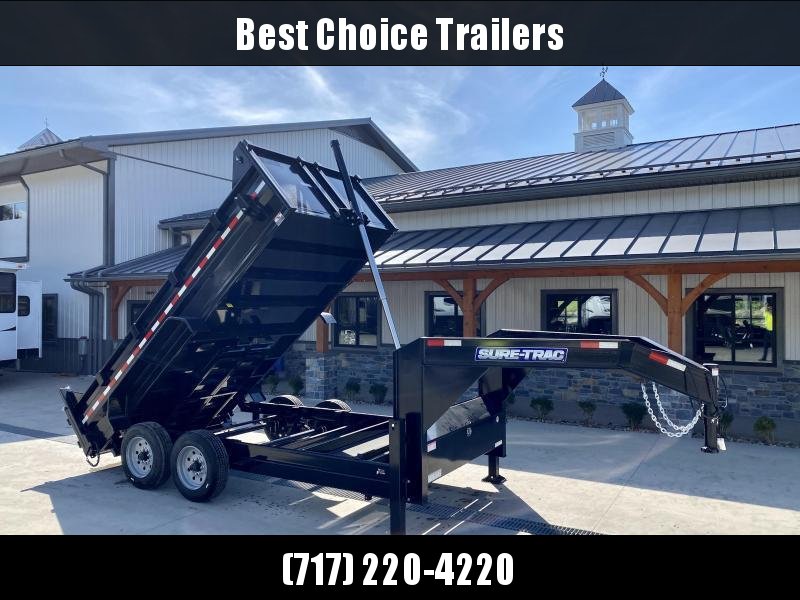 2023 SureTrac 7x14' 16000 Low Profile HD GOOSENECK Dump Trailer