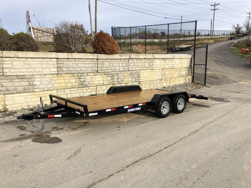 2021 Sure-Trac 7x16 Wood Deck Car Hauler 7000# GVW * REAR SLIDE OUT ...
