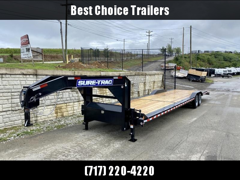 2021 Sure-Trac 102x44' Gooseneck Car Hauler Equipment Trailer 20000# GVW * HEAVY FRAMING * 10000# SUPER SINGLES * 235/17.5 LRH RUBBER * 8' SLIDE OUT PUNCH PLATE RAMPS * 102" DECK * DRIVE OVER FENDERS * BUGGY HAULER * DUAL JACKS * FRONT TOOLBOX * RUBRAIL/S 2021 Sure-Trac 102x44' Gooseneck Car Hauler Equipment Trailer 20000# GVW * HEAVY FRAMING * 10000# SUPER SINGLES * 235/17.5 LRH RUBBER * 8' SLIDE OUT PUNCH PLATE RAMPS * 102" DECK * DRIVE OVER FENDERS * BUGGY HAULER * DUAL JACKS * FRONT TOOLBOX * RUBRAIL/S