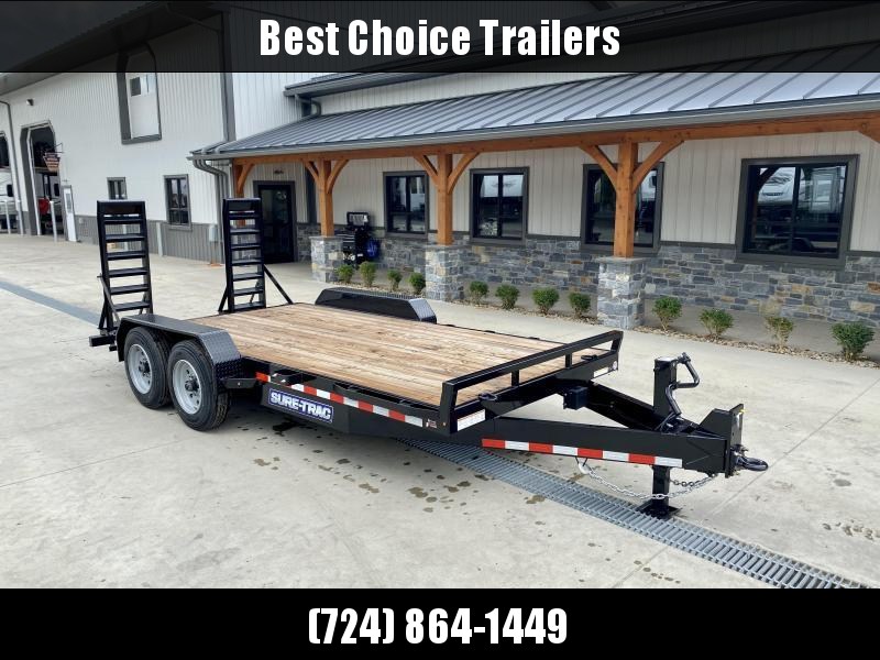 2021 Sure-Trac 7x16' Equipment Trailer 16000# GVW * 8000# AXLE UPGRADE * HD 4" CHANNEL STAND UP RAMPS W/ SPRING ASSIST * 17.5" 16-PLY RUBBER * 3 3/8" BRAKES * 8" TONGUE * HD COUPLER * 12K JACK * RUBRAIL/STAKE POCKETS/D-RINGS * SPARE MOUNT * CLEARANCE 2021 Sure-Trac 7x16' Equipment Trailer 16000# GVW * 8000# AXLE UPGRADE * HD 4" CHANNEL STAND UP RAMPS W/ SPRING ASSIST * 17.5" 16-PLY RUBBER * 3 3/8" BRAKES * 8" TONGUE * HD COUPLER * 12K JACK * RUBRAIL/STAKE POCKETS/D-RINGS * SPARE MOUNT * CLEARANCE
