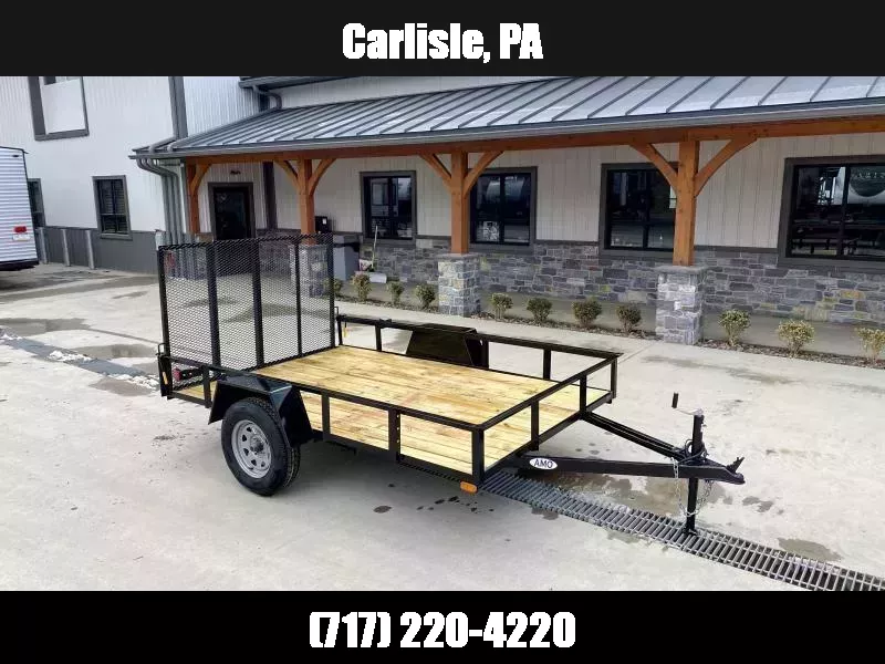 2026 AMO 6.5x10' Angle Iron Utility Landscape Trailer w/ Gate 2990# GVW * A-FRAME TONGUE * 4' GATE * TREATED WOOD FLOOR * A-FRAME JACK * 15" RADIAL TIRES * SPRING ASSITED GATE * FOLD IN GATE * TUBE GATE CROSSMEMBERS 1759863186