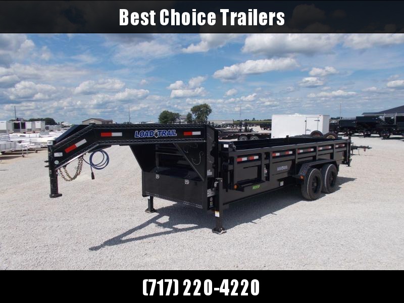 2021 Load Trail 7x20' Gooseneck Dump Trailer 20000# GVW * DEXTER 10000# TORSION AXLES * OVERSIZE 6X30" HOIST * 7GA FLOOR * 3-WAY GATE * I-BEAM FRAME * TARP KIT * INTEGRATED KEYWAY * POWDER PRIMER * DUAL 12K JACKS 2021 Load Trail 7x20' Gooseneck Dump Trailer 20000# GVW * DEXTER 10000# TORSION AXLES * OVERSIZE 6X30" HOIST * 7GA FLOOR * 3-WAY GATE * I-BEAM FRAME * TARP KIT * INTEGRATED KEYWAY * POWDER PRIMER * DUAL 12K JACKS
