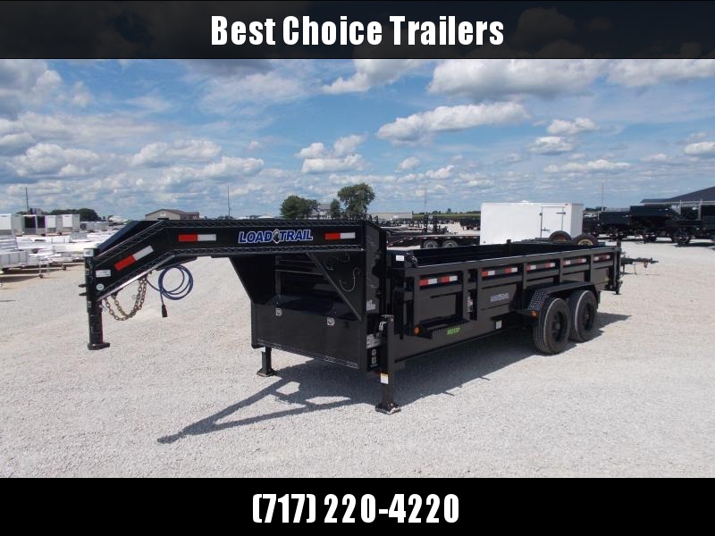 2021 Load Trail 7x20' Gooseneck Dump Trailer 20000# GVW * DEXTER 10000# TORSION AXLES * OVERSIZE 6X30" HOIST * 7GA FLOOR * 3-WAY GATE * I-BEAM FRAME * TARP KIT * INTEGRATED KEYWAY * POWDER PRIMER * DUAL 12K JACKS 2021 Load Trail 7x20' Gooseneck Dump Trailer 20000# GVW * DEXTER 10000# TORSION AXLES * OVERSIZE 6X30" HOIST * 7GA FLOOR * 3-WAY GATE * I-BEAM FRAME * TARP KIT * INTEGRATED KEYWAY * POWDER PRIMER * DUAL 12K JACKS