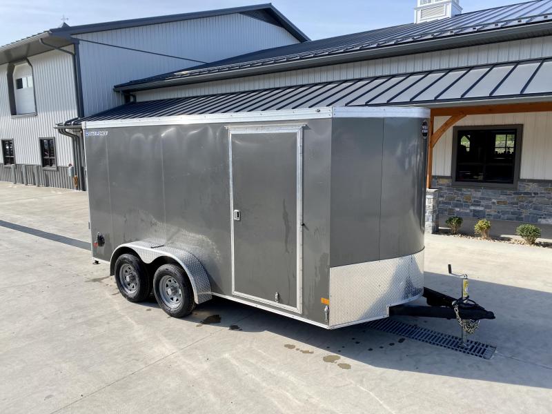 USED 2021 Wells Cargo 7x14' Enclosed Motorcycle Trailer 7000# GVW * CHARCOAL EXTERIOR * 6'6" INTERIOR HEIGHT * D-RINGS * SCREWLESS * STABILIZER JACKS * WHEEL CHOCK * TRANSITION PLATE * RAMP DOOR * RV DOOR USED 2021 Wells Cargo 7x14' Enclosed Motorcycle Trailer 7000# GVW * CHARCOAL EXTERIOR * 6'6" INTERIOR HEIGHT * D-RINGS * SCREWLESS * STABILIZER JACKS * WHEEL CHOCK * TRANSITION PLATE * RAMP DOOR * RV DOOR