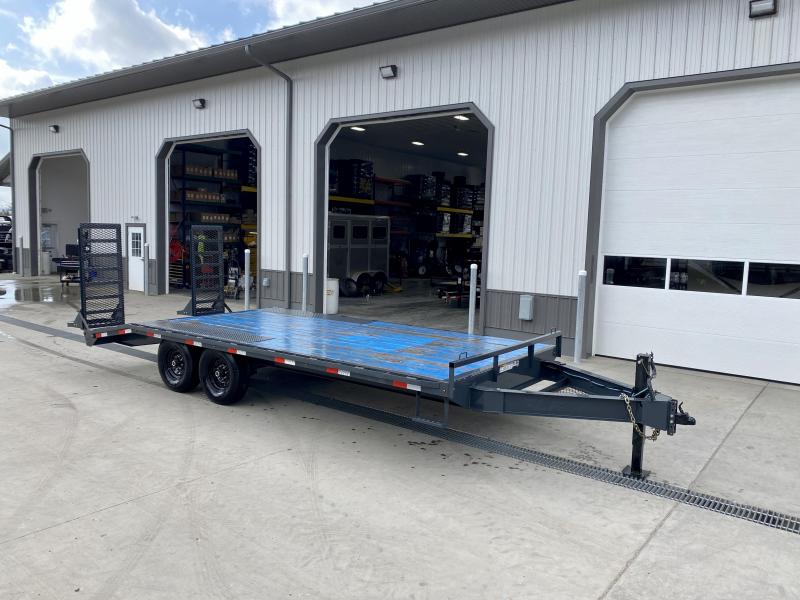 USED 2020 Lamar 102x20' Beavertail Deckover Trailer 14000# GVW * DELUXE OVERWIDTH RAMPS W/ MESH FACE + SPRING ASSIST * CHARCOAL * TOOL TRAY * HD COUPLER * I-BEAM FRAME * 16" O.C. C/M * RUBRAIL/STAKE POCKETS/PIPE SPOOLS * CHANNEL SIDE RAIL * 4X8" TUBE BUM USED 2020 Lamar 102x20' Beavertail Deckover Trailer 14000# GVW * DELUXE OVERWIDTH RAMPS W/ MESH FACE + SPRING ASSIST * CHARCOAL * TOOL TRAY * HD COUPLER * I-BEAM FRAME * 16" O.C. C/M * RUBRAIL/STAKE POCKETS/PIPE SPOOLS * CHANNEL SIDE RAIL * 4X8" TUBE BUM