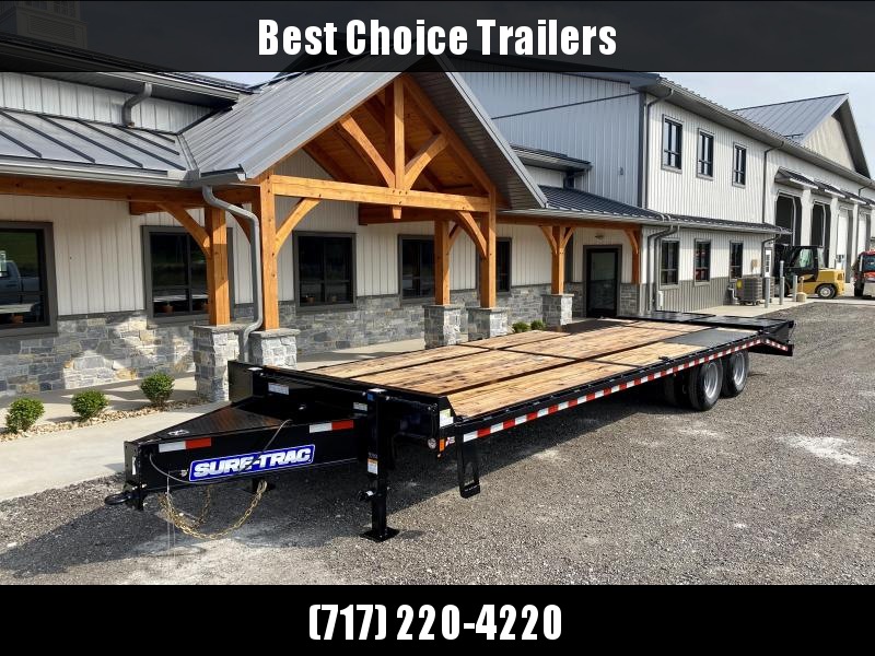 2023 Sure-Trac 102x28' HD Beavertail Deckover Trailer 22500# GVW * FULL WIDTH RAMPS * PAVER SPECIAL * OAK BEAVERTAIL/DECK/RAMPS * DEXTER AXLES * DUAL JACKS * INTEGRATED TOOLBOX * 12" I-BEAM * PIERCED FRAME * (10) 1" D-RINGS * CROSS TRAC BRACING 2023 Sure-Trac 102x28' HD Beavertail Deckover Trailer 22500# GVW * FULL WIDTH RAMPS * PAVER SPECIAL * OAK BEAVERTAIL/DECK/RAMPS * DEXTER AXLES * DUAL JACKS * INTEGRATED TOOLBOX * 12" I-BEAM * PIERCED FRAME * (10) 1" D-RINGS * CROSS TRAC BRACING