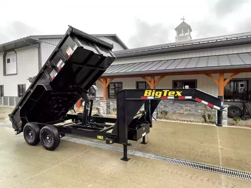 2026 Big Tex Trailers 14GX 7x16' HD Gooseneck High Side Dump Trailer 15900# GVW * SCISSOR HOIST * 4' HIGH SIDES * 8" I-BEAM/13# FRAME * UNDERMOUNT RAMPS * COMBO GATE