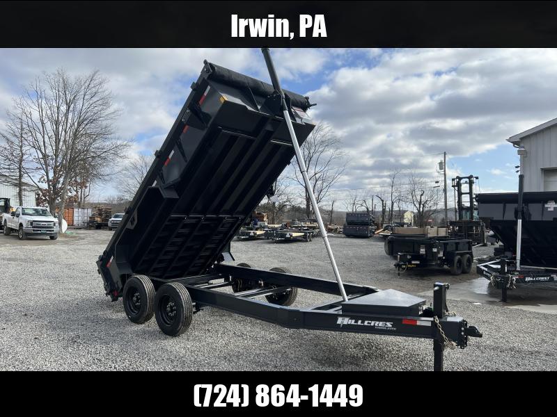 2025 Hillcrest Trailers 7x14' Dump Trailer 17600 GVW * 8000# AXLES * 17.5" 16-PLY TIRES * 12-TON TELESCOPIC HOIST * OVERSIZE TOOLBOX * I-BEAM FRAME * 7GA FLOOR * DELUXE TARP * STRONG RAIL * HD COUPLER * JACKSTANDS * 12" O.C. C/M 1750183927