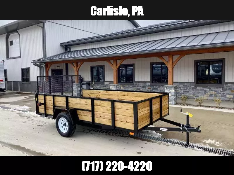 2026 AMO 78x12' High Side Utility Landscape Trailer 2990# GVW * 3-BOARD HIGH SIDE * 2' SIDES * TOOLESS GATE REMOVAL * TIE DOWNS 1753757831