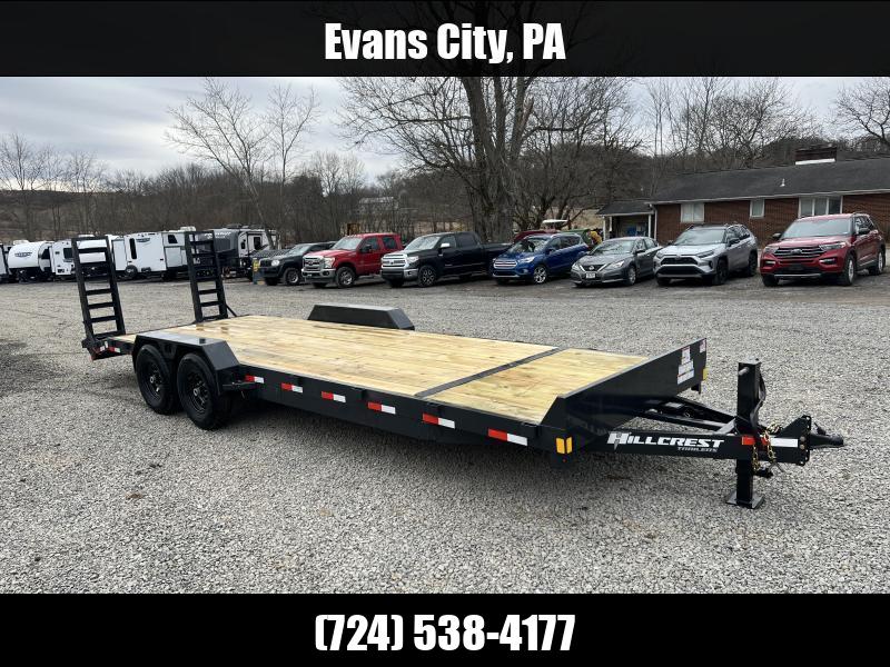 2026 Hillcrest Trailers 7x24 Equipment Trailer 14000 GVW * HD RAMPS * D-RINGS/STAKE POCKETS * ADJUSTABLE COUPLER * 12K JACK * CHARCOAL POWDER COAT 1750183926