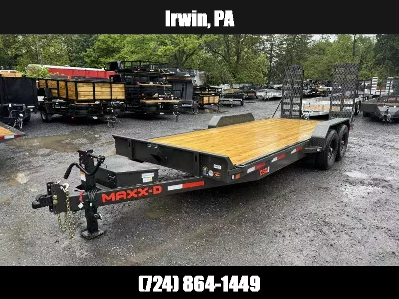 2026 MAXXD 7x20' C6X Equipment Trailer 14000# GVW * STAND UP DELUXE RAMPS * TOOLBOX * METALLIC GREY * ADJ CAST COUPLER * 12K JACK * RUBRAIL/STAKE POCKETS/D-RINGS 1761665110