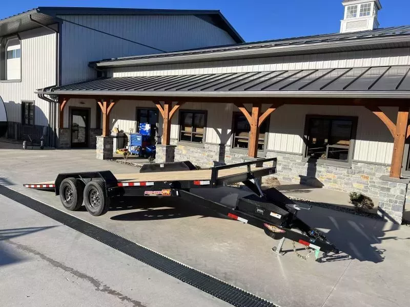 2026 H&H 7x20' Power Tilt Car Hauler Trailer 7000# GVW * POWER TILT * DUAL TOOLBOXES * RUBRAIL * SWIVEL D-RINGS * 6" FRAME * DROP JACK * INTEGRATED TAIL LIGHTS * CHANNEL C/M