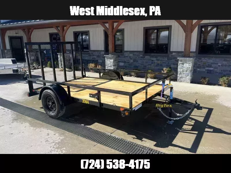 2026 Big Tex Trailers 35SA 77"x10' Tube Top Landscape Utility Trailer 2995# GVW * 77" WIDTH * 2X2" TUBE TOPRAIL * SETBACK JACK * (4) TIE DOWNS * LED LIGHTS * SPARE MOUNT 1759803836