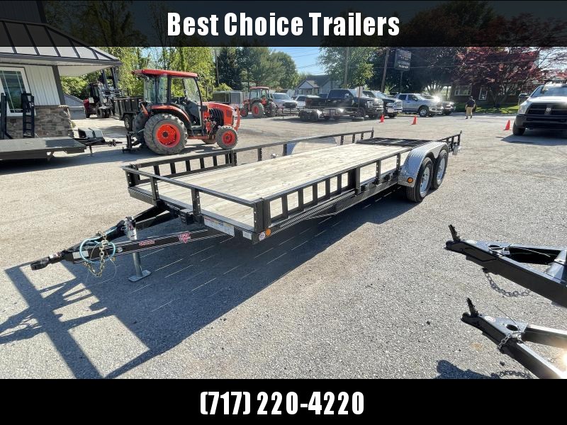 USED 2020 PJ 7x20' Tandem Axle Utility Landscape Trailer 9990# GVW * ATV RAMPS * SLIPPER SPRINGS * FOLD IN GATE * REMOVEABLE SIDES * CHANNEL FRAME USED 2020 PJ 7x20' Tandem Axle Utility Landscape Trailer 9990# GVW * ATV RAMPS * SLIPPER SPRINGS * FOLD IN GATE * REMOVEABLE SIDES * CHANNEL FRAME