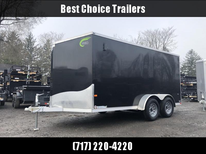 2021 Neo 7x14' NAVF Aluminum Enclosed Cargo Trailer * RAMP DOOR * BLACK * ALUMINUM WHEELS 2021 Neo 7x14' NAVF Aluminum Enclosed Cargo Trailer * RAMP DOOR * BLACK * ALUMINUM WHEELS