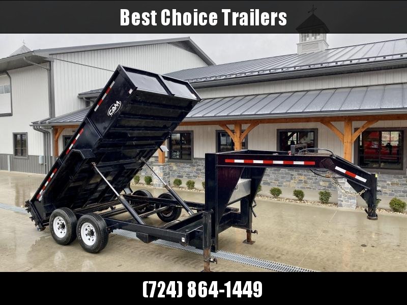 USED 2018 Cam Superline 7x14' Gooseneck Dump Trailer 14000# GVW * DUAL RAM HOIST * DUAL 12K JACKS * COMBO GATE * REAR STAB JACKS * TOOL TRAY * RAMPS USED 2018 Cam Superline 7x14' Gooseneck Dump Trailer 14000# GVW * DUAL RAM HOIST * DUAL 12K JACKS * COMBO GATE * REAR STAB JACKS * TOOL TRAY * RAMPS