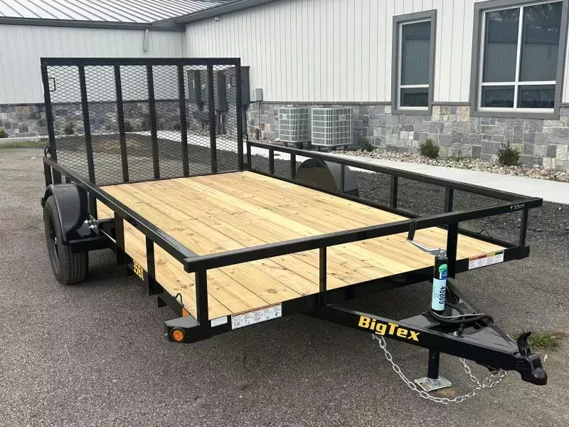2026 Big Tex Trailers 35SA 7x12' Tube Top Landscape Utility Trailer 2995# GVW * 83" WIDTH * 2X2" TUBE TOPRAIL * SETBACK JACK * (4) TIE DOWNS * LED LIGHTS * SPARE MOUNT