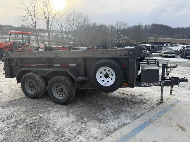 USED 2021 Diamond C Trailers 6X12 9,890 GVW Dump Trailer * ADJUSTABLE COUPLER * TOOLBOX * TARP KIT * ADDED WOOD SIDE *