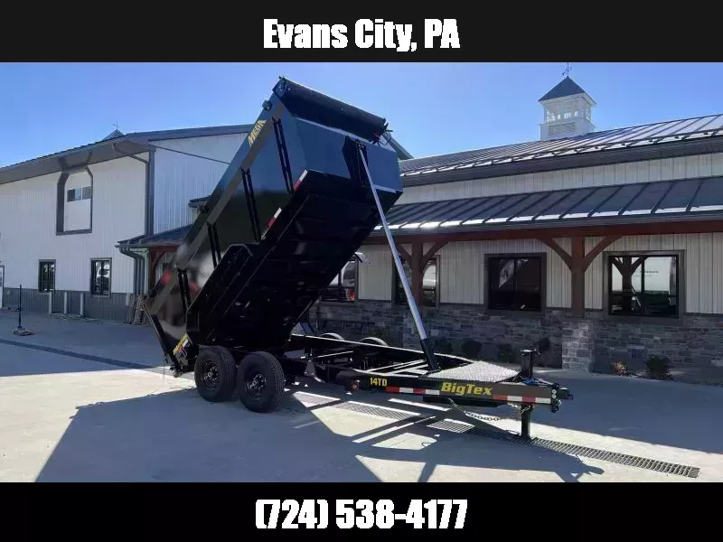 2026 Big Tex Trailers 14TD 7x14' HD Telescopic High Side Dump Trailer 14000# GVW * 7GA FLOOR * 12-TON TELESCOPIC HOIST * 4' HIGH SIDES * MEGA SIDE RAIL * 8" I-BEAM FRAME * UNDERMOUNT RAMPS * COMBO GATE * 12K JACK * TARP KIT * REAR STABILIZER JACKS 1762307662