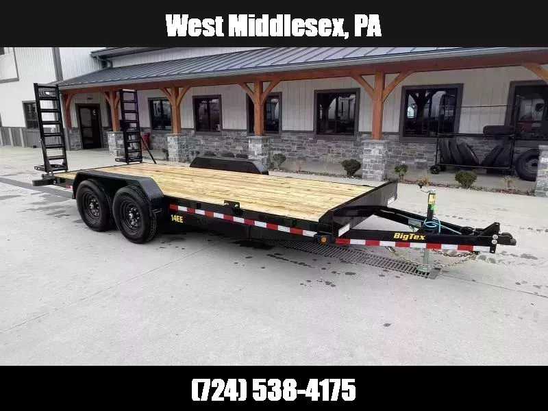 2026 Big Tex Trailers 14EB 7x18' Equipment Trailer 14000# GVW * STAND UP EQUIPMENT RAMPS * REMOVABLE FENDERS * DROP LEG JACK * ADJUSTABLE CAST COUPLER 1763665200